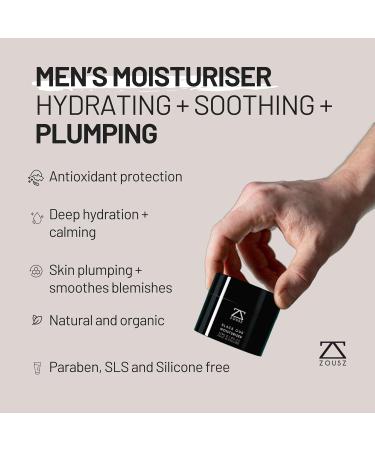 ZOUSZ Black Oud Mens Face Moisturiser Hydrating Daily Mens Face Cream Natural Facial Moisturiser for Men Ultimate Mens Skin Care Solution Perfect Men's Face Cream Gift for Him 50mL - Buy Online on SooperMarket.com
