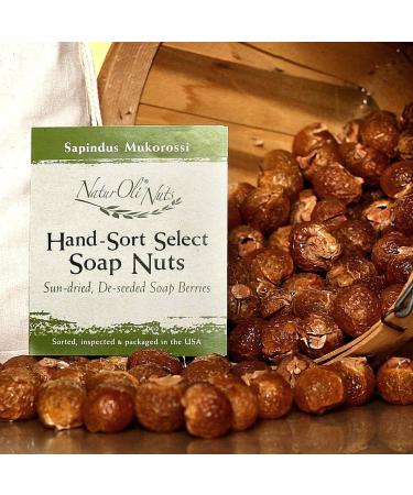 Organic Soap Nuts & Berries - 1 lb (240 Loads) with Travel Bottle & Wash Bag | Eco-Friendly Laundry Solution - Buy Online on SooperMarket.com