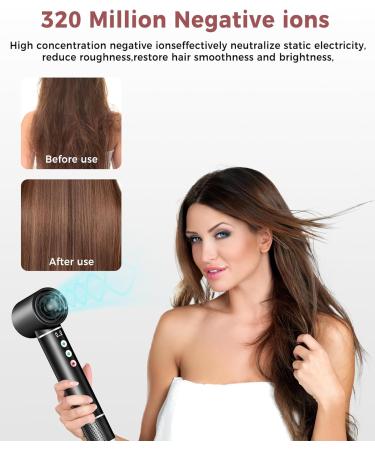 Airstyler 5 in 1: Powerful 110 000 RPM Hair Dryer Ionic Hair Styler Curling Rod & Smoothing Brush | Lightweight & Quiet | International Shipping Available - Buy Online on SooperMarket.com