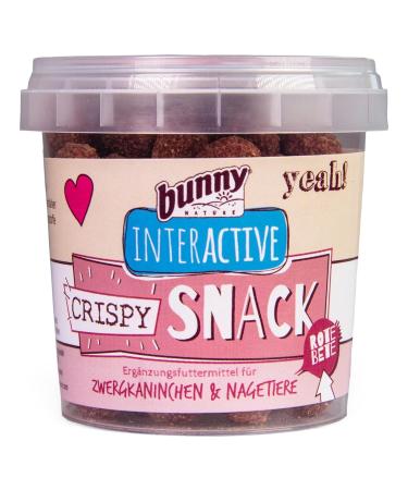 Bunny crispy snack beetroot |50 g |Supplementary feed for dwarf rabbits and rodents |The perfect reward snack for rodents |Only 3 ingredients |Revivalable beetroot