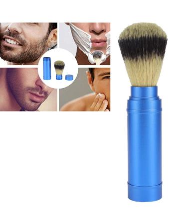 Hilitand Portable Beard Brush & Blue Shaving Brush for Men - Travel-Friendly Aluminum Facial Foam Shaving Brush & Mustache Scissors - Buy Online on SooperMarket.com