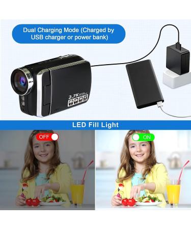 Heegomn Video Camera Camcorder 2.7K 36MP Vlogging Digital Recorder with 2.8 LCD - Perfect for YouTube, TikTok, Teens & Beginners - Buy Online on SooperMarket.com