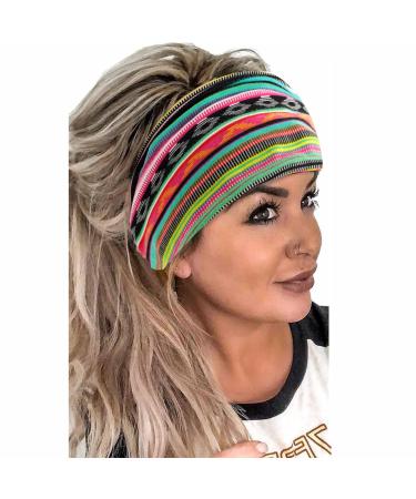 STGDAK Boho Headbands for Women - African Wide Hair Bands 6 Pack - Stylish Turban Stretch Fashion Headbands - Elastic Sweatband for Yoga, Running - Hair Accessories for Teen Girls - Style 28 - Buy Online on SooperMarket.com
