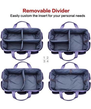 HOMEST Craft Organizer Tote Bag - Purple Art Caddy for Scrapbooking & Crafts Supplies - Buy Online on SooperMarket.com
