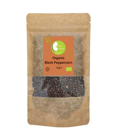 Organic Black Peppercorns - Certified Organic- by Busy Beans Organic (1kg)