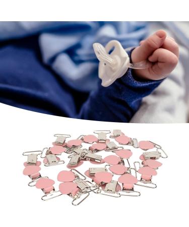 30-Pack Pink Galvanized Pacifier Clips - Perfect for Crafting & DIY Projects - Buy Online on SooperMarket.com