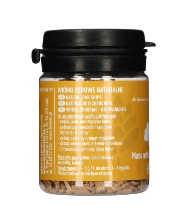 Browin 405010 Oak shavings natural (unroasted) 20 g fine oak sticks for the flavouring of alcohol