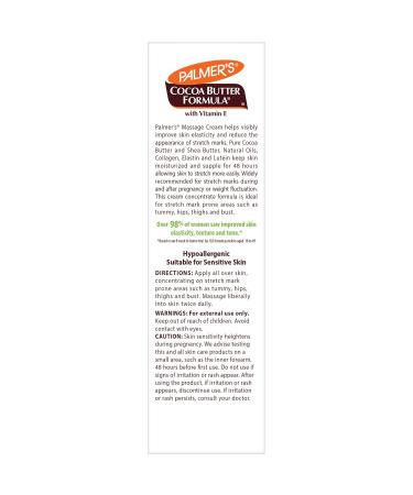 Palmer's Cocoa Butter Formula Massage Cream for Stretch Marks - 4.4 Oz | Best for Pregnancy & Skin Care - Shop Internationally - Buy Online on SooperMarket.com