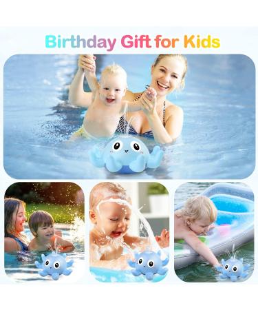 Bathly Octopus Baby Bath Toy - Light Up, Induction Spray Water, Gift for Kids - Blue - Buy Online on SooperMarket.com