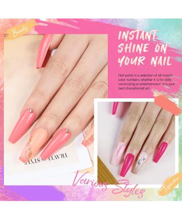 PEACECOLOR Gel Nail Polish Set with 36W Nail Lamp and Base Matte Top Coat 10PCS Nail Gel Polish Starter Kit with Nail Art Decorations Gel Manicure Kit for Women Nail DIY Beginner Salon Gift XA21 - Buy Online on SooperMarket.com