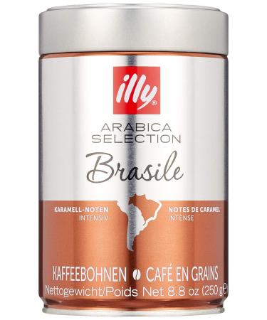 Illy Coffee Espress Beaous of the Arabica Selection from Brazil - Packaging with 2 cans of 250 g Arabica Selection Brazil 250 g (2 Series)