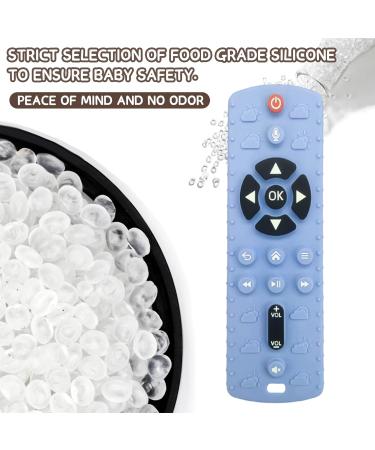 FATEORT Silicone Baby Teething Toys 2-Pack | Pressable Remote Control Shape | Boys Girls 3 Months+ | Relief for Teething Gum | Black - Buy Online on SooperMarket.com