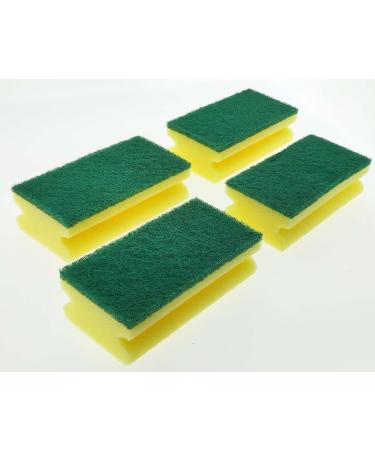 Buy XXL Yellow Scouring Pads - 130x70x45mm Kitchen Sponge Set (4 Pack) for International Shipping - Buy Online on SooperMarket.com