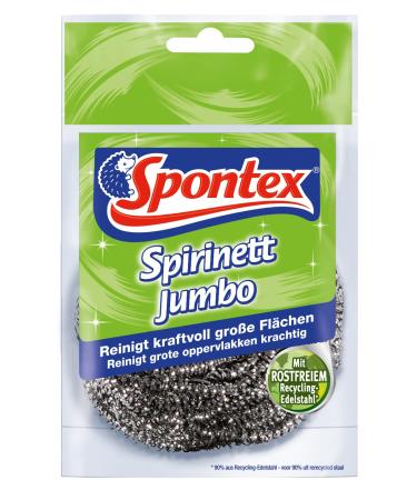 Spontex Spirinett Jumbo stainless steel spiral ideal for stubborn dirt on large surfaces made of stainless recycling stainless steel 1 piece