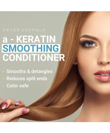 Peter Coppola a-Keratin Smoothing Shampoo & Conditioner Set - Argan & Avocado Oil for Frizz-Free Shiny Hair | 10 oz - International Shipping Available - Buy Online on SooperMarket.com