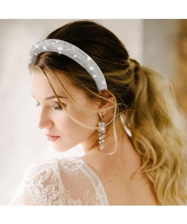 Sibba Rhinestone Headband - Sparkly Crystal Bling Hair Band for Women and Girls (Silver) - Buy Online on SooperMarket.com