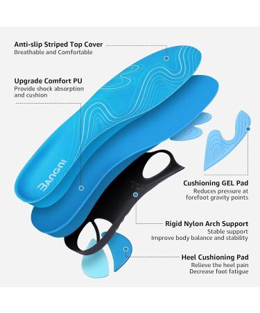 3ANGNI Plantar Fasciitis Insoles for Men & Women - Arch Support Orthotics for Foot Pain Relief Flat Feet & High Arch Heavy Duty Support for All-Day Comfort (XS Sizes 3-4.5 Men / 5-6.5 Women - Buy Online on SooperMarket.com