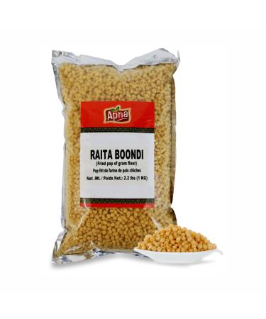 Apna Boondi 1 kg (2.20 lb) Plain Boondi for Raita No Preservatives 100% Natural