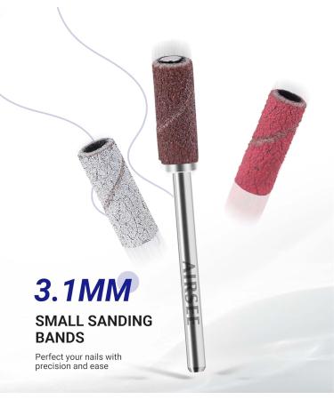 Buy AIRSEE 100 Pcs Small Sanding Bands for Nail Drills 180 Grit Acrylic File Attachments for Professional Manicure & Pedicure | Fast International Shipping - Buy Online on SooperMarket.com