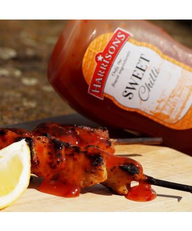 Harrisons Sweet Chilli Sauce Bottles Pack of 2 Vegetarian Chilli Sauces 300 ml Each -No Artificial Colour and Flavour - Made in UK