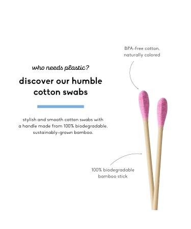 Shop The Humble Co. Natural Bamboo Cotton Swabs - 600 Eco-Friendly & Sustainable Violet Swabs for Ears Make-up Pet Care & Cleaning - Buy Online on SooperMarket.com