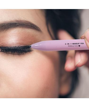 4 in 1 Makeup Pen Multifunctional Makeup Pencil from Eyeliner Lip Liner Brow Pencil And Highlighter Easy-to-Apply & Compact Makeup Accessories Style 3 - Buy Online on SooperMarket.com