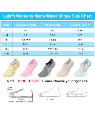 LeIsfIt Unisex Water Shoes - Quick-Dry Aqua Socks for Beach, Pool, Surf - Beige - Size 8-9 Women/6.5-7 Men - Buy Online on SooperMarket.com