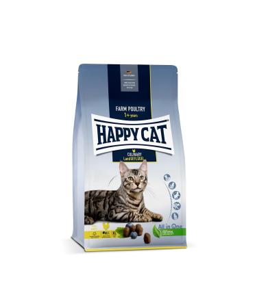 Happy Cat 70569 - Culinary Adult Land Poultry - Cat dry food for adult cats and hangover - 1.3 kg content poultry 1.3 kg (1 Pack)
