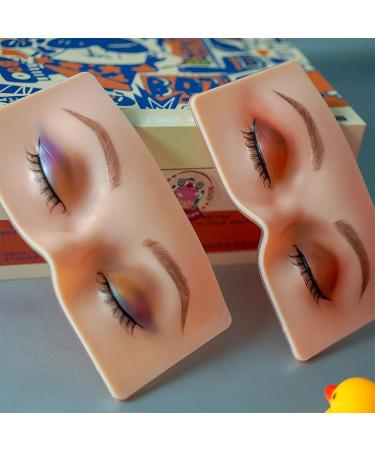 3D Makeup Practice Face Board Makeup Artist Board Reusable Silicone Full Face Practice Eyelash Eye Shadow for Beginners Girl's Gift - Buy Online on SooperMarket.com