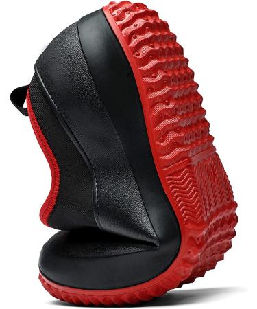 YUKTOPA Waterproof Non Slip Work Clogs Safety Shoes 14 Women/12 Men Black/Red - Buy Online on SooperMarket.com