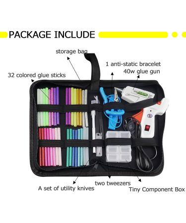 GoGoPanda 40W Electric Hot Melt Glue Gun Set | Professional DIY Crafts Repair Tool | 110V | Color Glue Stick4 Included - Buy Online on SooperMarket.com