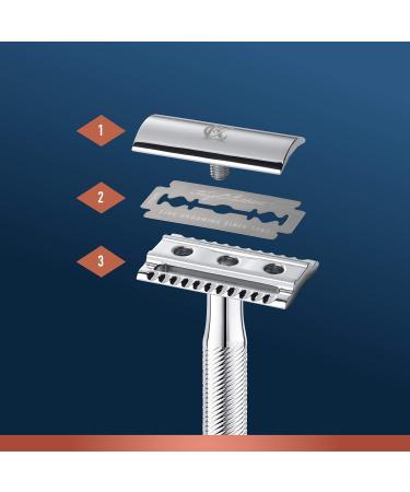 King C. Gillette Double Edge Safety Razor Blades - Platinum Coated Stainless Steel 10 Blades per Pack (3 Packs) for a Smooth Shave - Buy Online on SooperMarket.com