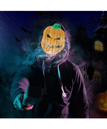 Topyond LED Pumpkin Mask Pumpkin Light Face Cover Scary Pumpkin Adjustable Glowing Facial Cover for Halloween Party Cosplay Decoration - Buy Online on SooperMarket.com