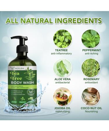 Antifungal Body Wash | Tea Tree Oil Soap for Jock Itch Acne Ringworm & More - 500ml | Natural & Effective - Buy Online on SooperMarket.com