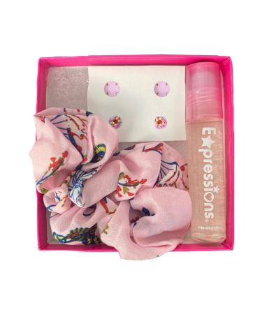 Jazzie Hot Pink Valentine's Day Surprise Mystery Boxes For Girls - Hair Scrunchie - Lip Gloss - Earrings - Mystery Makeup Box - Valentines Gifts For Her