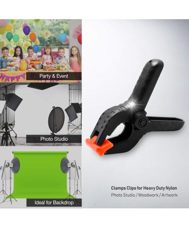 LimoStudio 6 PCS Photo Spring Clips for Studio Backdrop Clamp - 3.75 inch Muslin Spring Clamp Clip for Fabric, Paper, Canvas - AGG1242 (6 Pack) - Buy Online on SooperMarket.com