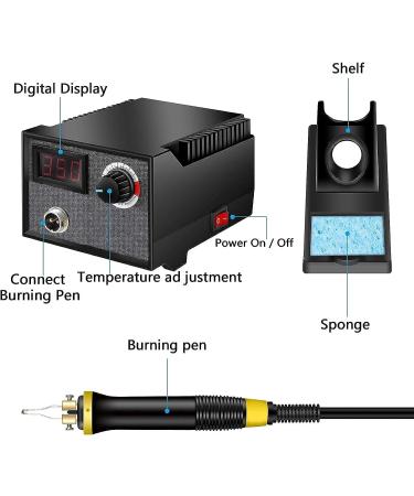 Wood Burning Kit for Beginners & Kids | Pyrography Tool with Wood Burning Tips | 110-127V Voltage | Single Pen Design - Buy Online on SooperMarket.com