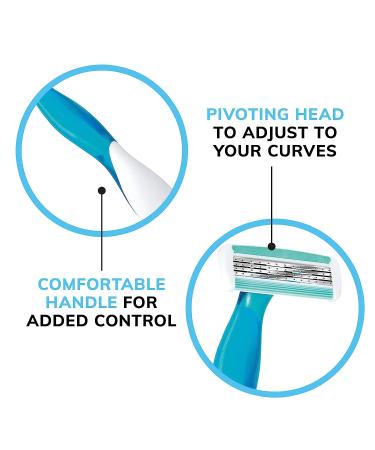 BIC Soleil Comfort Disposable Razors for Women - 10 Piece Set, Aloe Vera & Vitamin E, 4 Blades - Buy Online on SooperMarket.com