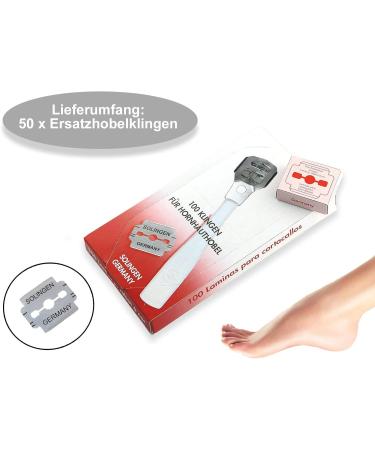 Callus Planer Blades - 50 Solingen Replacement Blades for Effective Callus Removal | Buy Online Internationally - Buy Online on SooperMarket.com