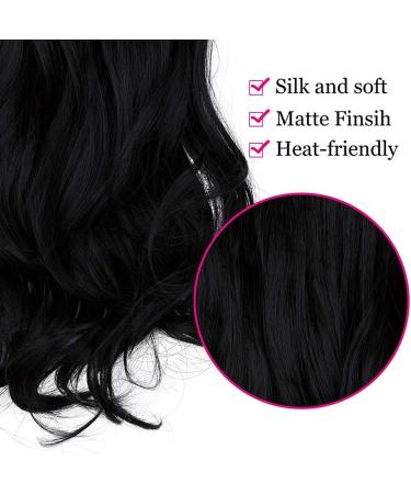OMGREAT Halo Hair Extension - Invisible Secret Wire Dark Black Curly Wavy Hairpiece 20 inch - Buy Online on SooperMarket.com