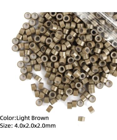 Vlasy 200 Pcs Silicone Micro Rings for I Tip Hair Extensions 5mm Micro Nano Beads Micro Links Hair Beads (Light Brown) Micro-5mm-200Pcs Light Brown - Buy Online on SooperMarket.com