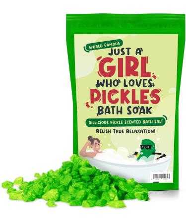 Girl Who Loves Pickles Bath Salts - Dill Scented Soak | Unique Spa Gift for Pickle Lovers & Funny Stocking Stuffers for Moms & Teens - Buy Online on SooperMarket.com