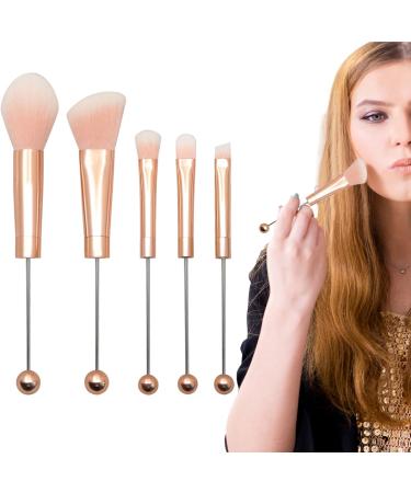 Makeup Brush Set for Women Beaded Rose Gold DIY Faux Fiber Make Up Brushes for Eyeshadow Concealer Eyebrow Foundation Contour Makeup Supplies - Buy Online on SooperMarket.com