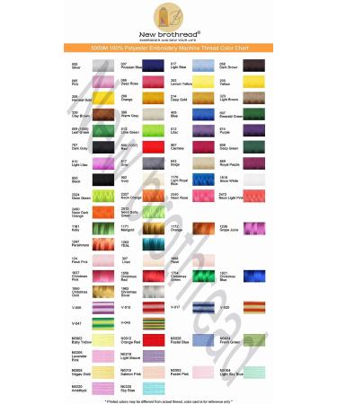New brothreads Polyester Embroidery Machine Thread - 32 Color Pack - 5000M Spools - for All Embroidery Machines - Includes 1 Black and 1 White - Buy Online on SooperMarket.com