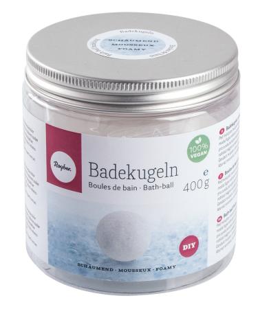 Rayher DIY set bath bombs cosmetic wax mixture for making foaming bath bombs pH value 6 can 400 g 34224000