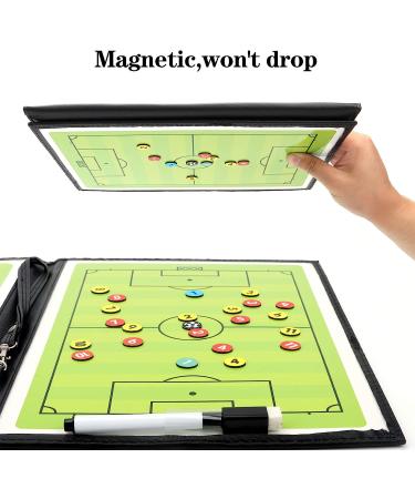 Soccer Coaching Board - Magnetic Clipboard for Football Training | Coach Gift with Writing Wipe Pen | Tactics & Strategies Tablet Board - Buy Online on SooperMarket.com