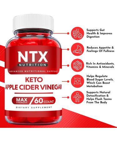 NTX Keto Gummies with Apple Cider Vinegar and Vitamin B12 - 5 Pack | Advanced Formula for Weight Loss | Shark Tank Approved | 300 Gummies - Buy Online on SooperMarket.com