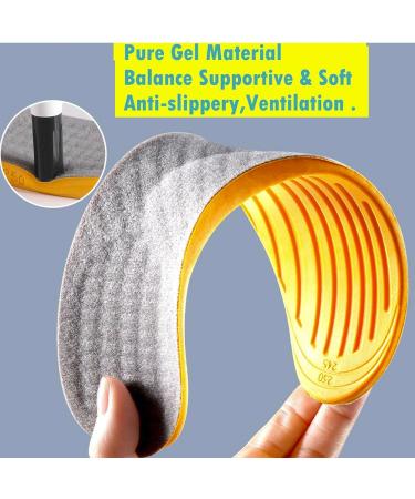 Goofort Women Men Posture Correcting Orthotic Insoles - 4-in-1 Gel Inserts for Flat Feet, High Arch Support, Orthopedic Relief - Gray, Size 5-6 - Buy Online on SooperMarket.com