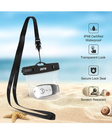 JOTO 2 Pack Waterproof Car Key FOB Case with Lanyard - Small Waterproof Wallet for Money Credit ID Card - Black - Buy Online on SooperMarket.com