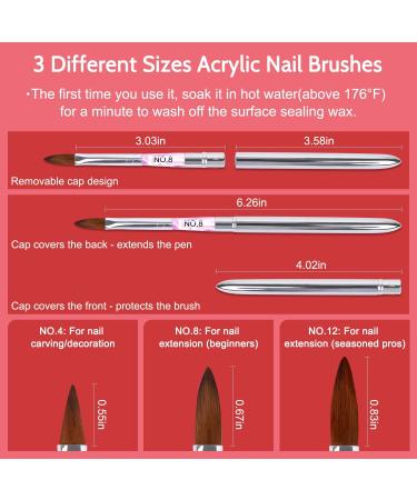 Lavender Violets Acrylic Nail Kit 12 Colors with Monomer Liquid Set - Hot Pink Halloween Red Vampire Nail Extension Powder - Professional Acrylic Tool Kit N963B - Buy Online on SooperMarket.com